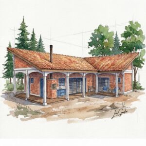 projeto chácara bem te vi — colonial 110m²